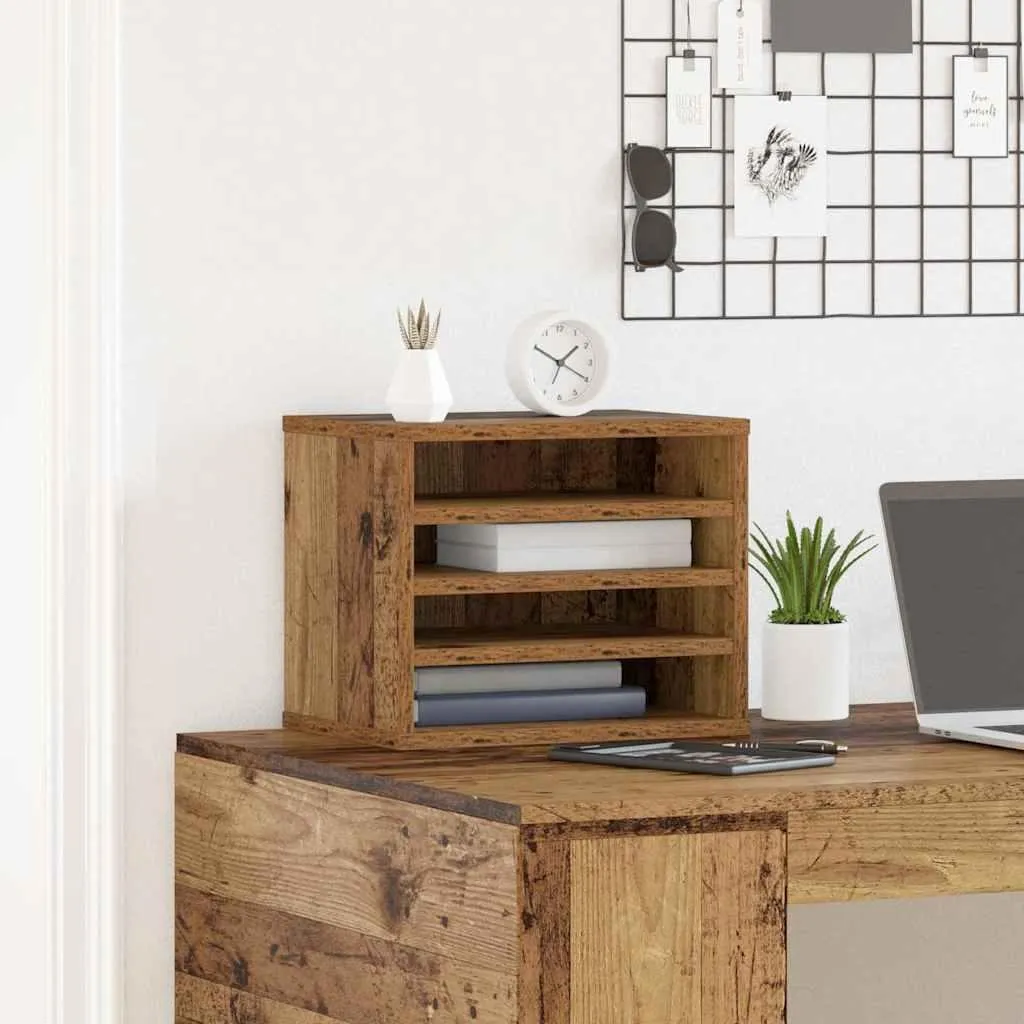Organizzatore Scrivania Ecosostenibile Legno Riciclato Maison Exclusive - 4