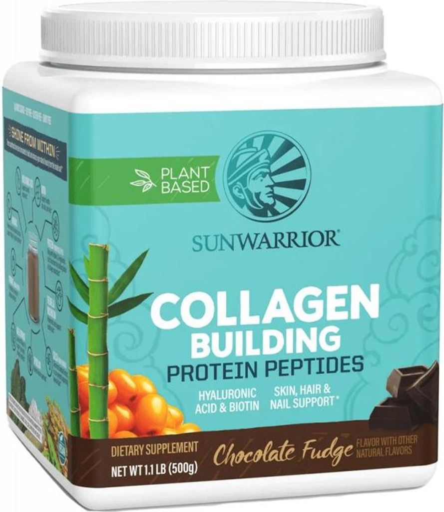 Sunwarrior Collagen Building Protein Peptides (500g) Chocolate Fudge - Eiweiße - Veganes Eiweiß