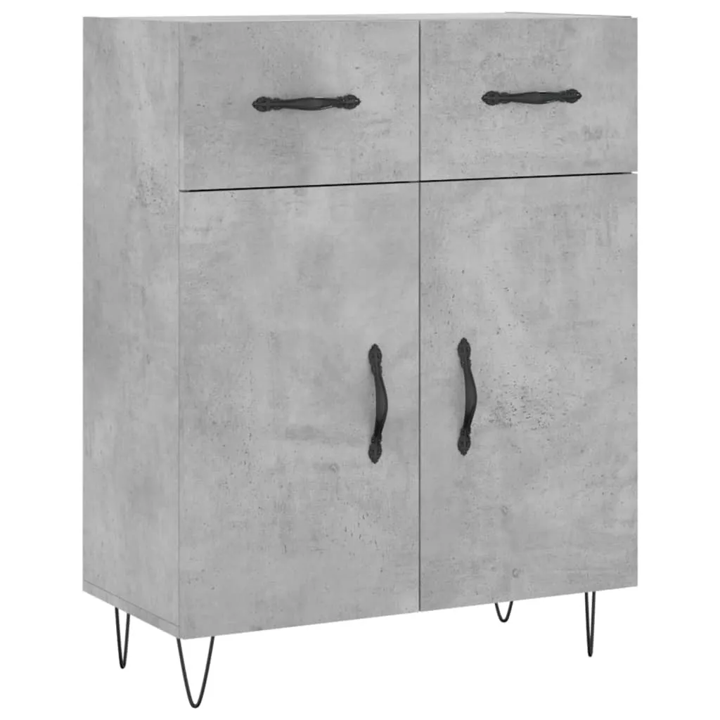 SYFAX™ Credenza Grigio Cemento 69,5x34x90 cm in Legno Multistrato