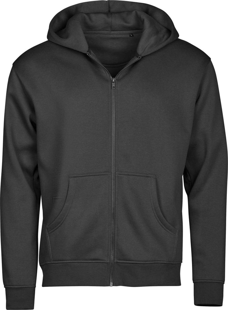 Tee Jays - "Urban" Hoodie mit durchgehendem Reißverschluss für Herren/Damen Uni, mit Kapuze BC7323 (M) (Schwarz)