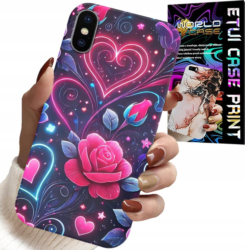 Hülle Für Iphone Xs Max - Herz, Rose, Teenager Hülle + Glas