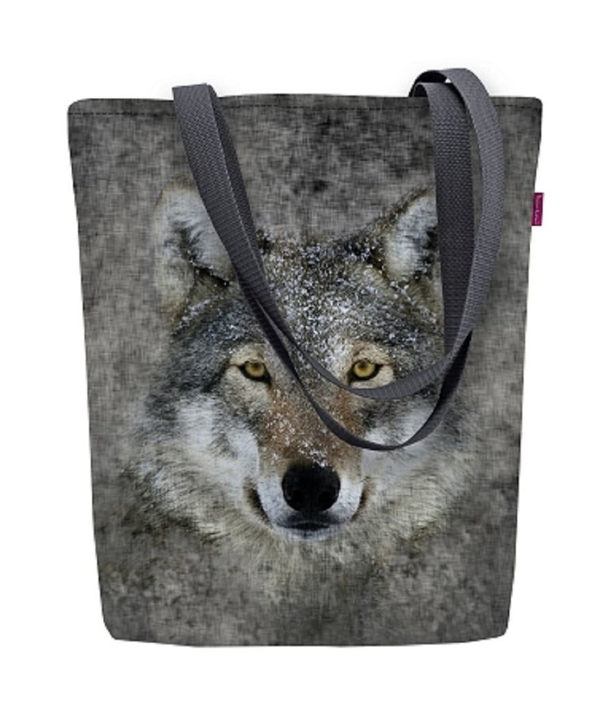 Bertoni Bedruckte Canvas-Tasche SUNNY 36x40 cm Umhängetasche - Lupo