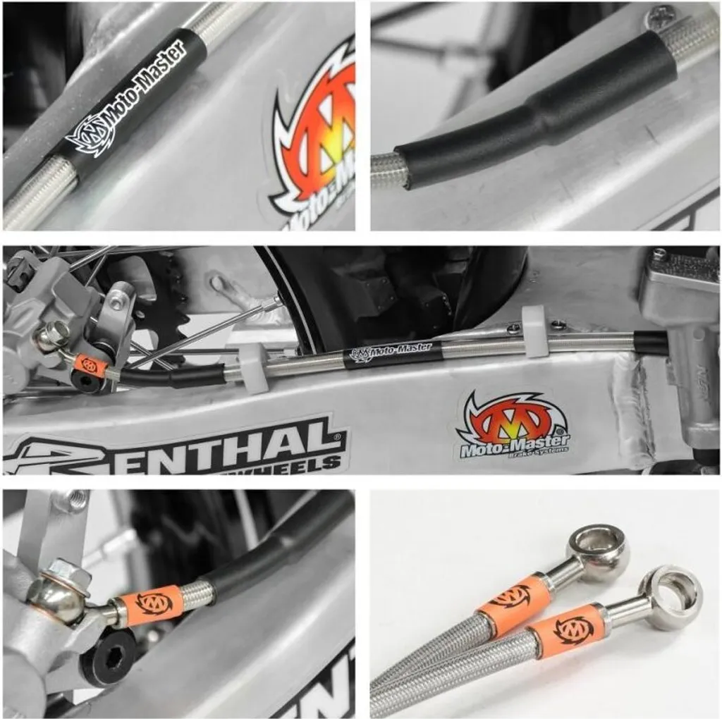 Durite de frein arrière inox Moto-Master Sherco renforcée haute pression