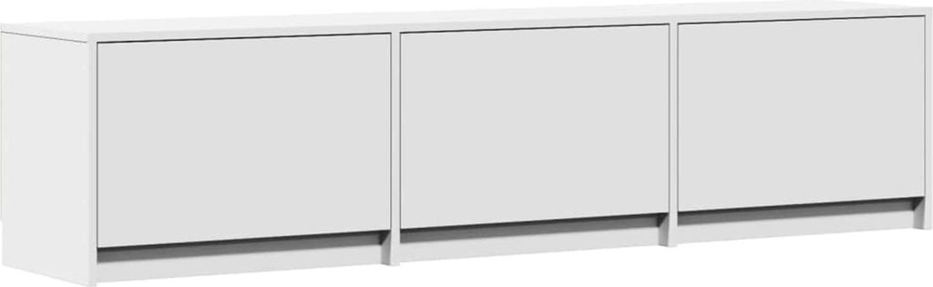 "WINTER SALE"TV-Schränk Wohnzimmer - HOMMIE - Fernsehschrank/TV-Lowboard - mit LED Weiß 165x34x40cm Holzwerkstoff - TV-Schränke DE7713429
