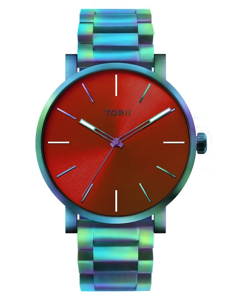 Montre analogique homme TORII M45MB.TM rouge idéale pour nager et sport