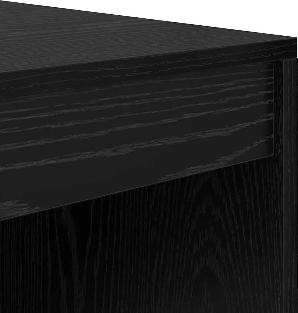 Scrivania PC 90cm Rovere Nero - Tavolo Studio Compatto 90x50x76h cm - 8