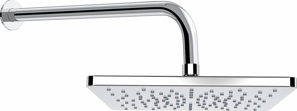 Duschkopf Regendusche 25 x 25 cm | Regenduschkopf Edelstahl Regendusche Brausekopf Chrom | Überkopfbrause Chromlux