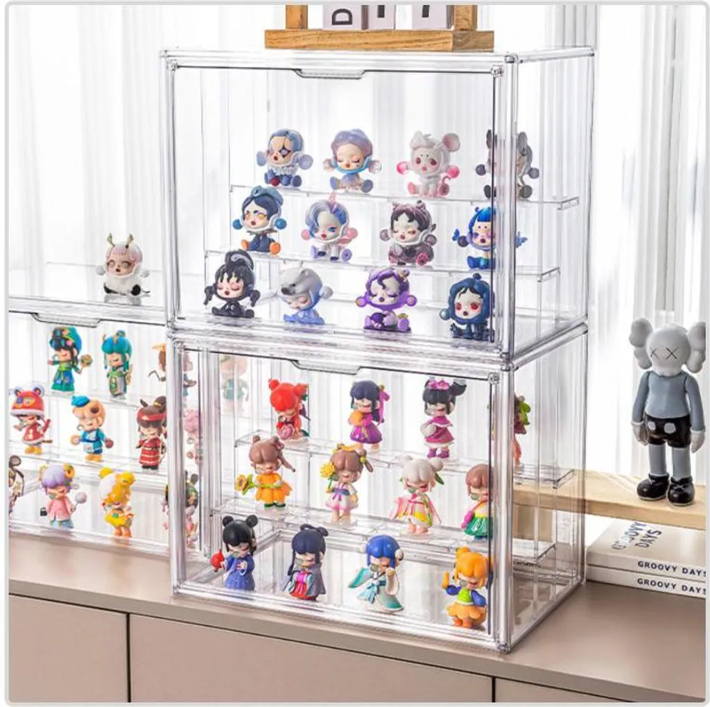 Vitrine d'Exposition Transparente pour Figurines et Objets de Collection - 10