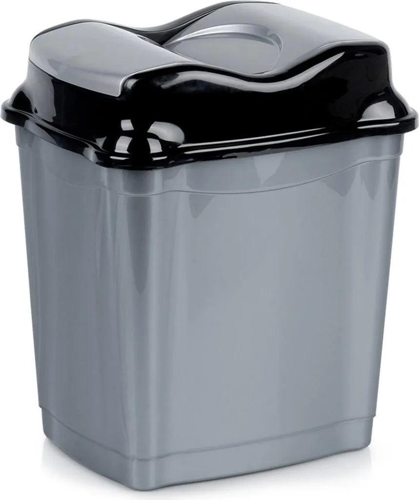 Contenitore per rifiuti in plastica grigio 16 l