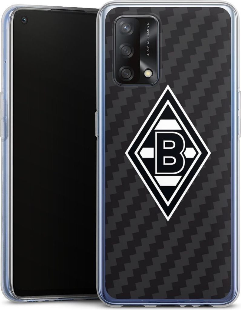 DeinDesign Handyhülle für Oppo A74 Silikon Hülle Case Smartphone Schutzhülle Borussia Mönchengladbach Carbon Gladbach