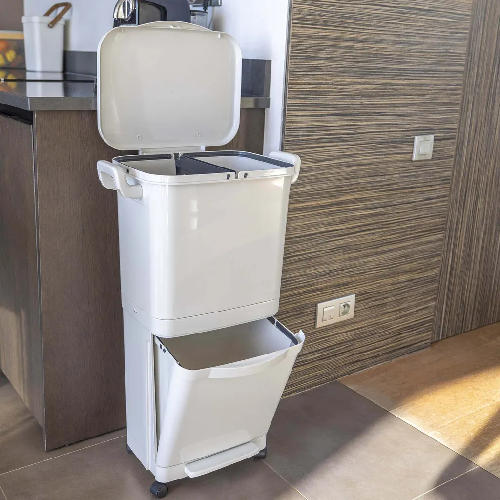 Poubelle tri sélectif Kitchen Move BAT-G3150 Valoris 45L à roulettes