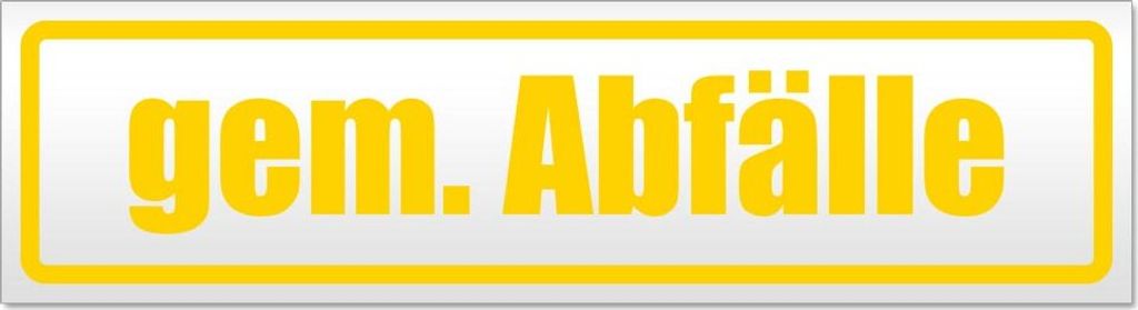 gem. Abfälle Magnetschild Schild magnetisch