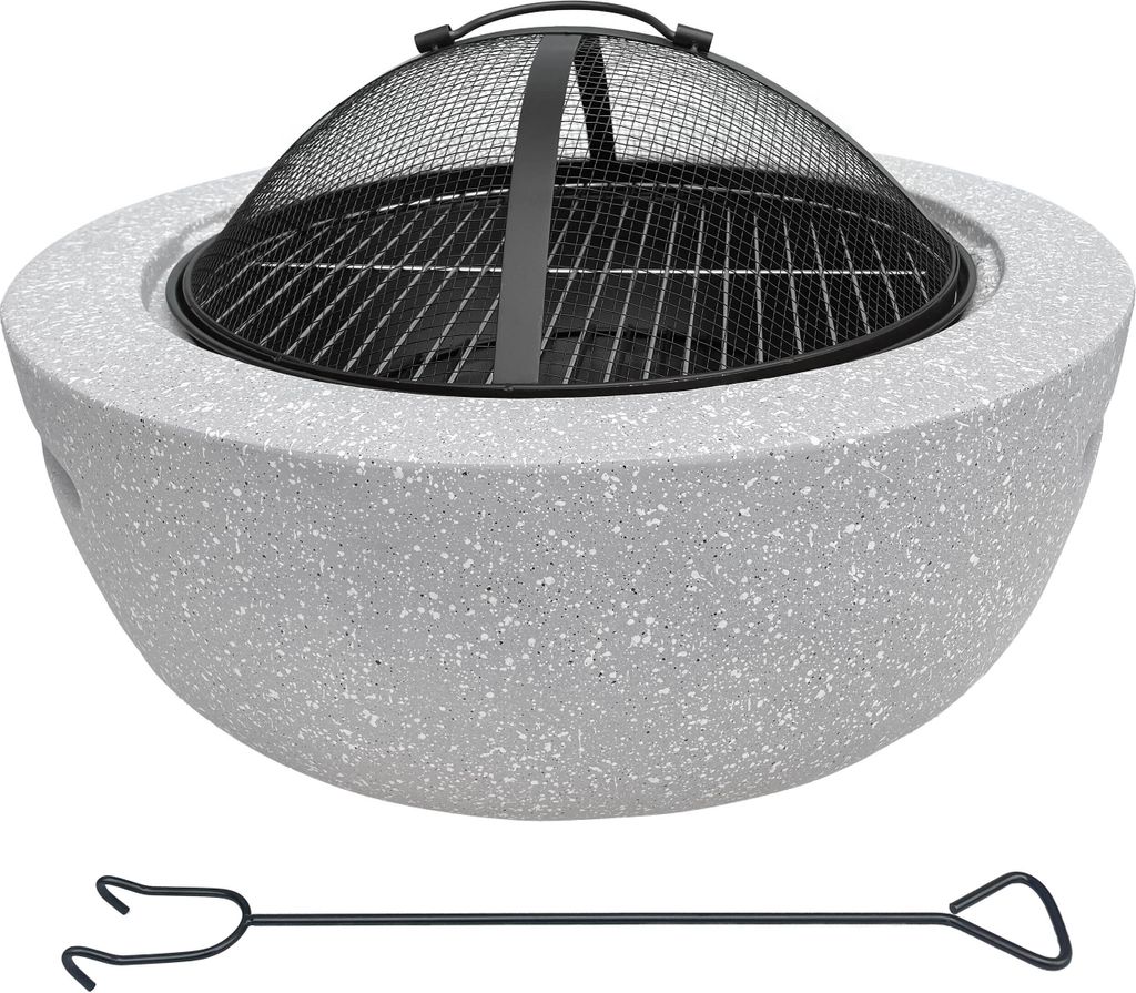 Feuerschale 2-in-1 in Granit-Optik | ca. Ø 60 cm | inkl. Produktbild