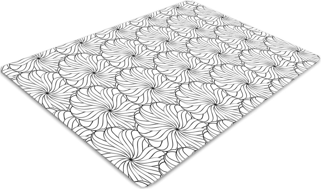 Stuhlunterlage Bürostuhlunterlage 120 cm x 90 cm Bodenmatte Bürostuhlunterlage - Gezogene Blume