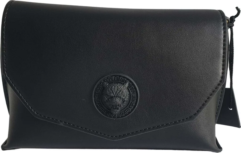 Sac Plein Sport Noir 2110057 en Éco-Cuir avec Logo Flap Design
