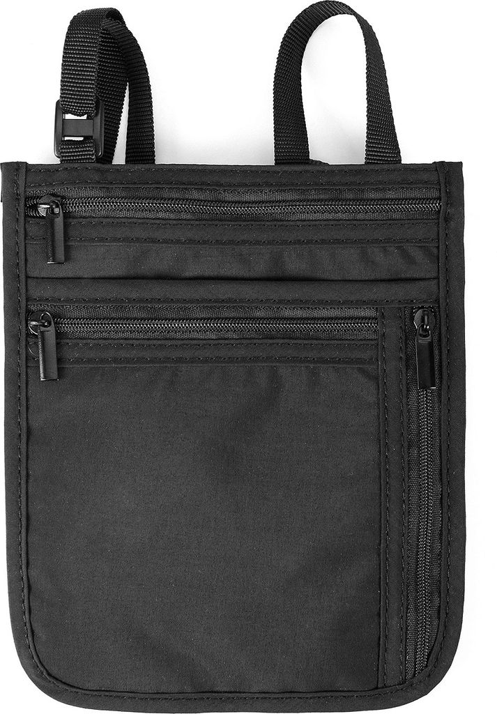 Borsa a tracolla da collo Traveller, nera Immagine del prodotto 