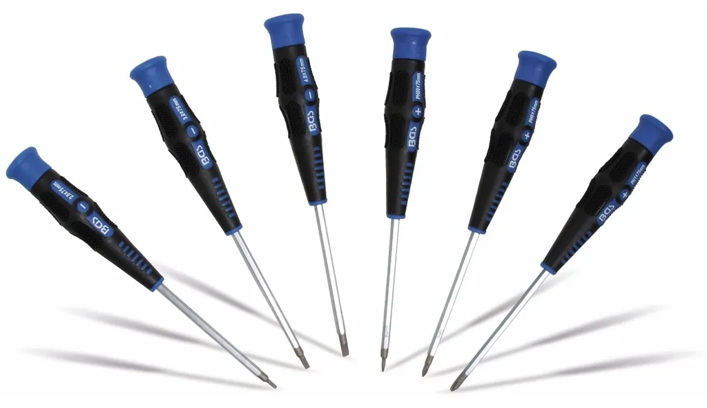 Set de tournevis d'horloger BGS 9151 - Kit 6 outils micro techniques