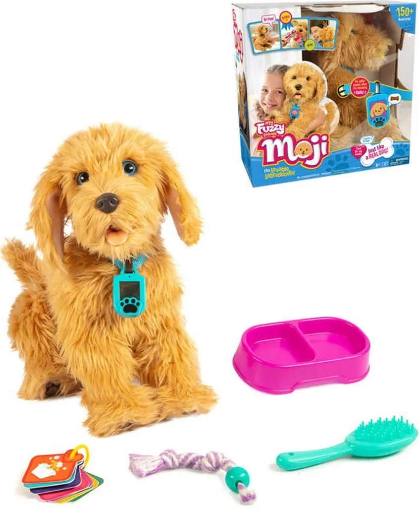 Moji Chien Interactif My Fuzzy Friends l'Animal sans Contrainte 40cm