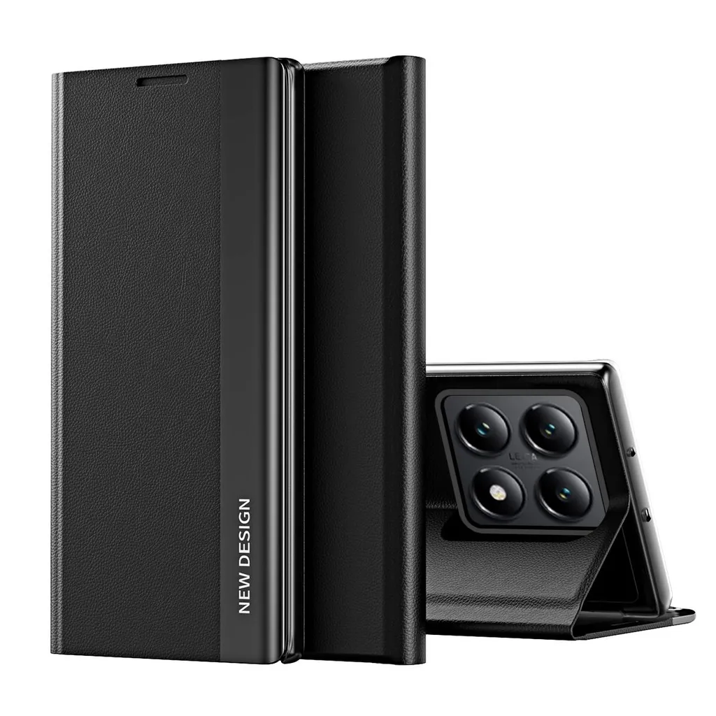 Custodia Luxury Xiaomi 14T Pro: Pelle Chic e Finitura Oro Galvanizzato