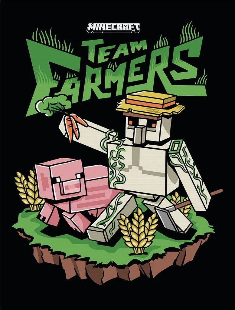 Toile Minecraft Team Farmers PM11099 Multicolore - Impression Premium
