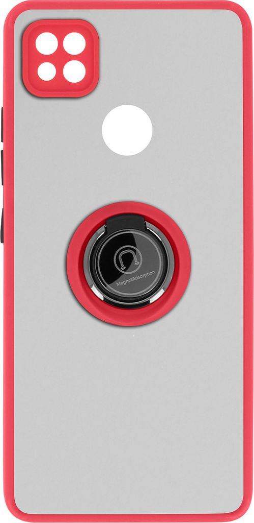 Hybrid Handyhülle mit Ring-Halterung für Xiaomi Redmi 9C – Rot