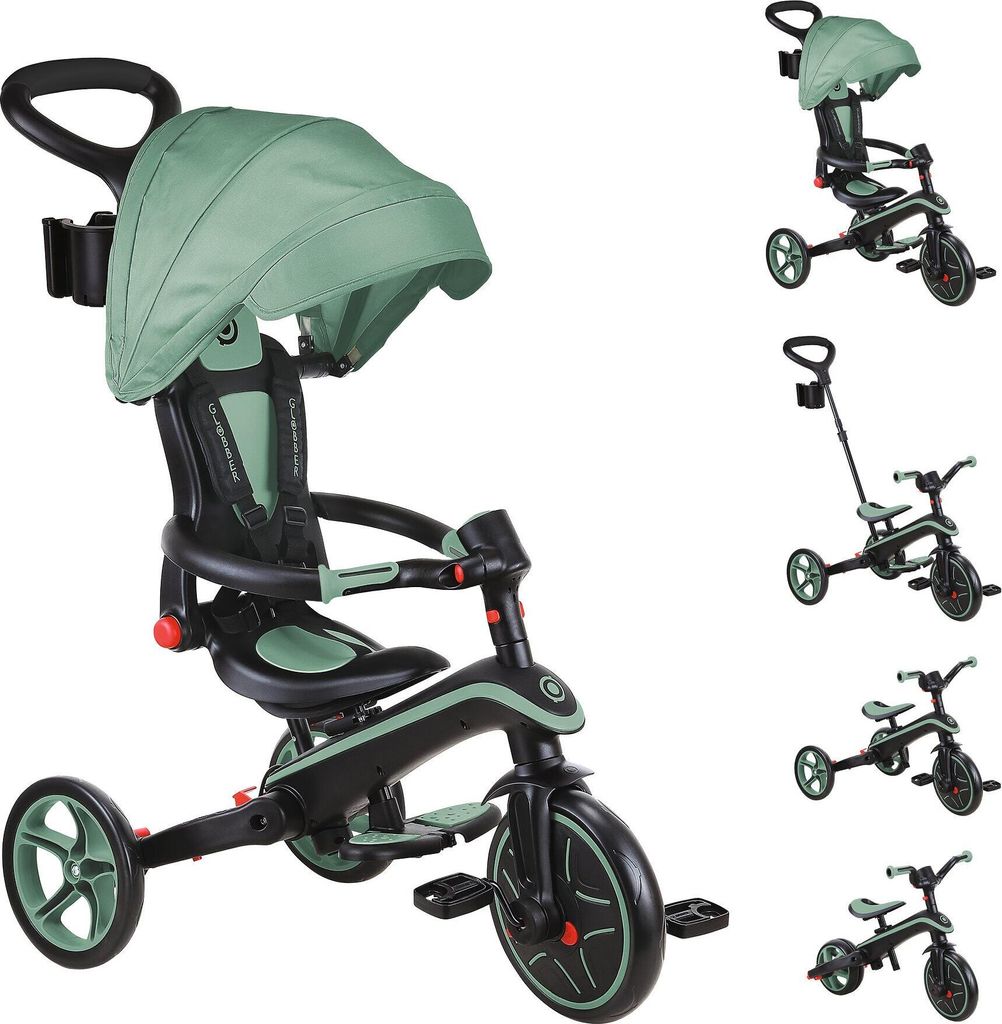 GLOBBER EXPLORER TRIKE FOLDABLE 4v1 - kočík, trojkolka, Obrázok produktu 