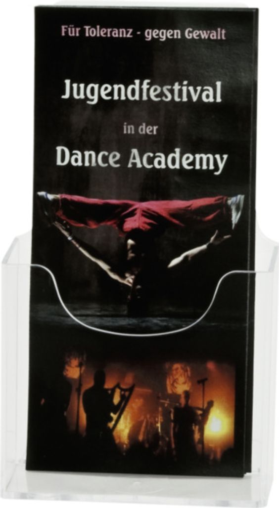 Prospektbox DIN lang hoch, Kunststoff, 105x210 mm