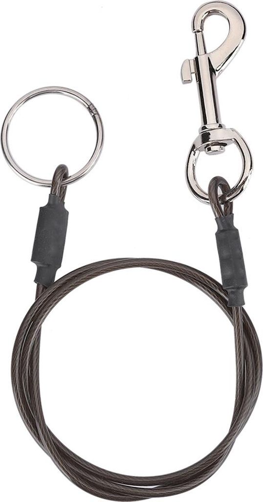 Umwickelte Stahldrahtleine, festes Seil für Haustiere, Fellpflegekabel, einzelne Schlaufe zum Duschen und Baden