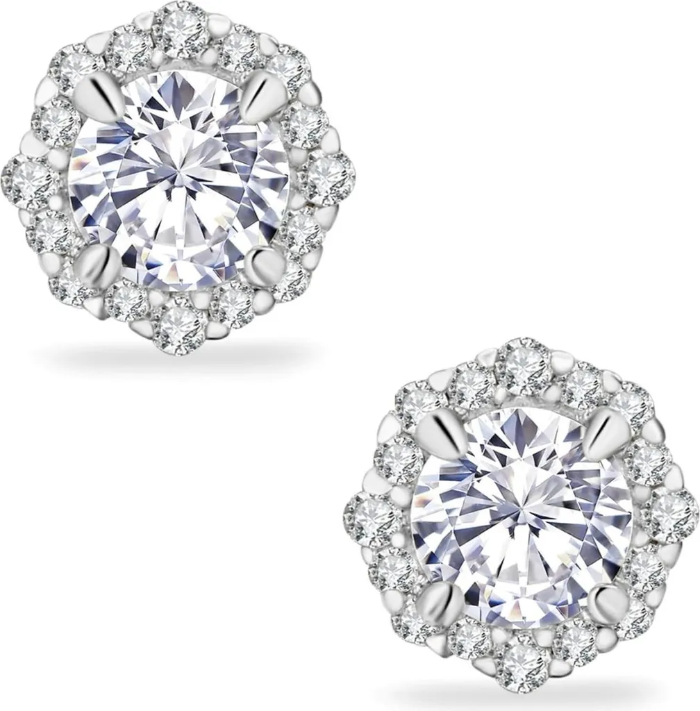 Orecchini KRKC&CO Moissanite 1-2ct: Argento 925 Antiallergico