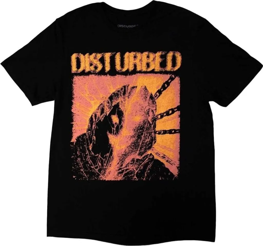 T-shirt Disturbed 23 Split Face M : Merch Durable et Anti-Déformation