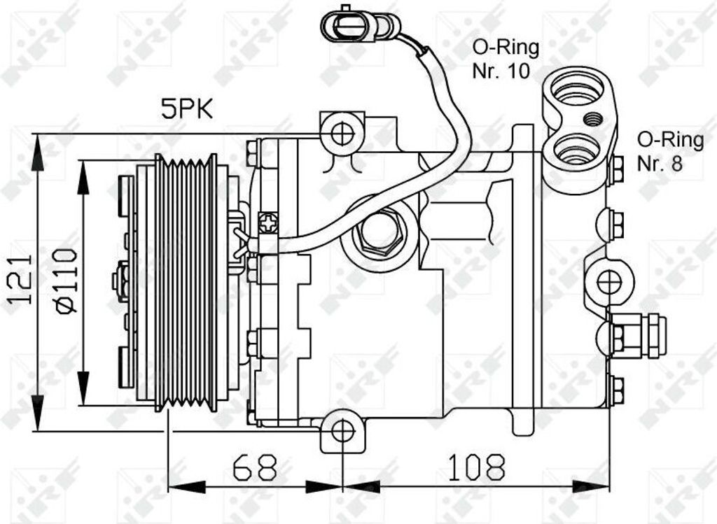 NRF 32197 - OE 09114942 Klimakompressor für Agila A, Astra G