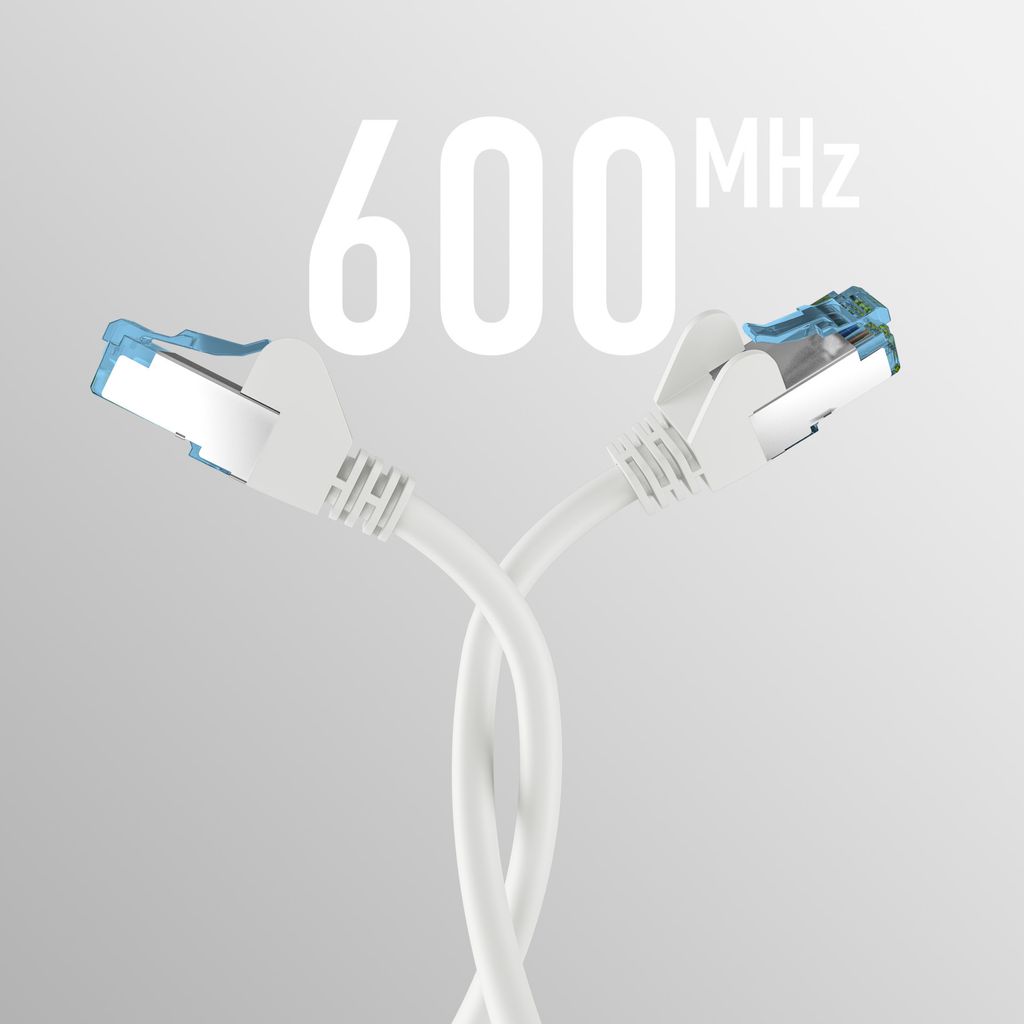 EFB RJ45 PATCHKABEL mit CAT7 ROHKABEL WEISS 3m