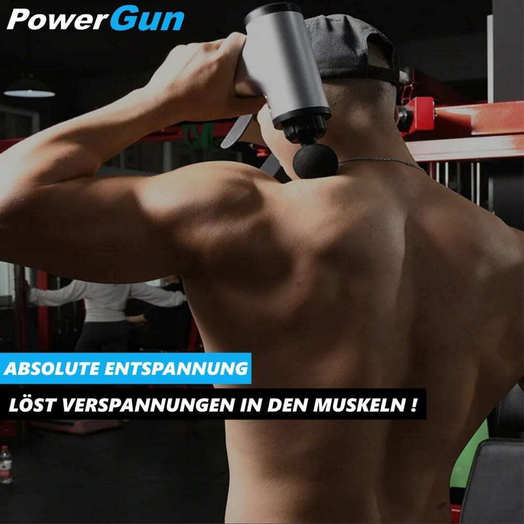 Pistola Massaggiante Con 4 Testine Per Massaggio Muscolare A Batteria 15w 8435666363596 - Foto 9