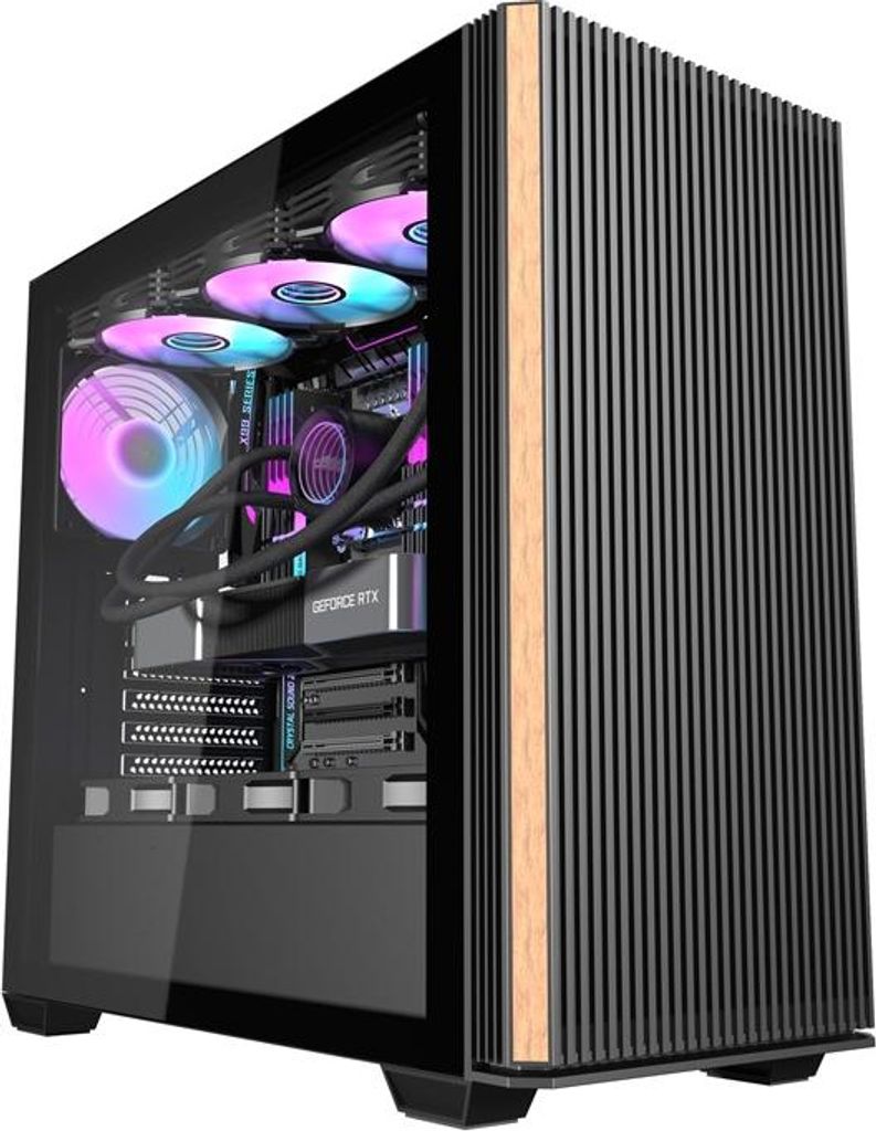 darkFlash Darkflash DS900WS computer case (black) + 4 fans