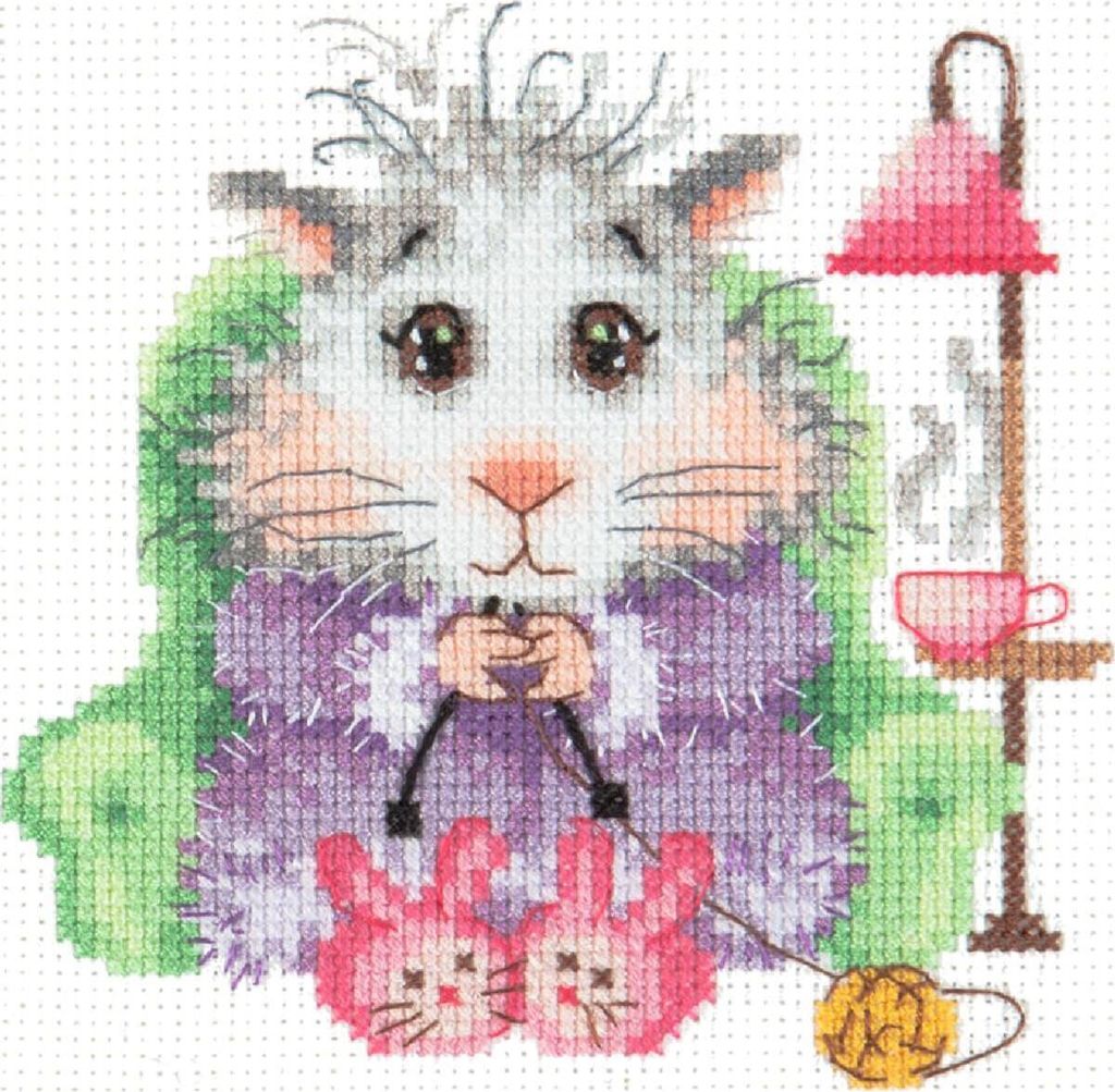 Magic Needle Zweigart Edition Kreuzstich Set "Ich stricke auf Bestellung", Zählmuster, 12x12cm