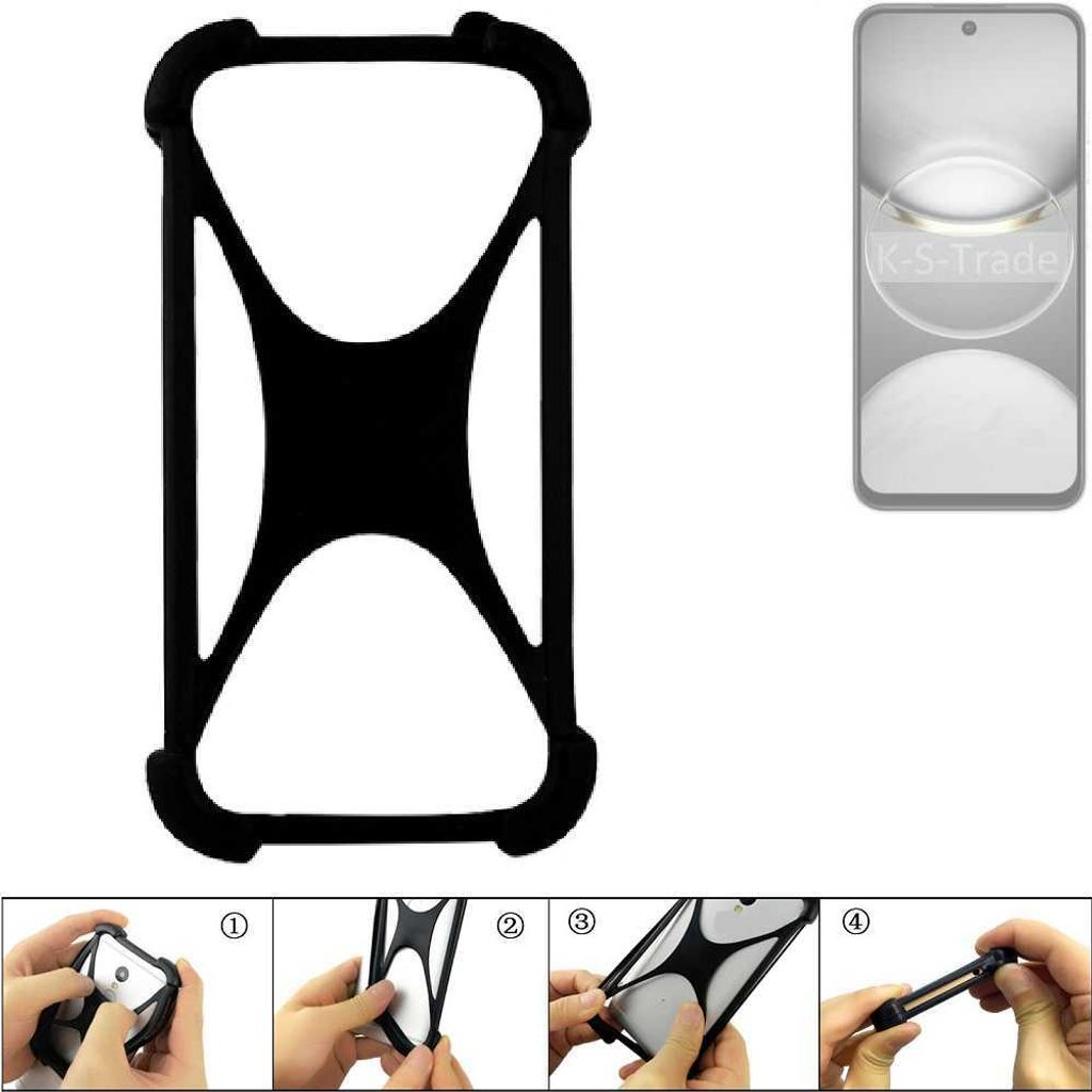 K-S-Trade Handy-Hülle Schutz-Hülle kompatibel mit Tecno Spark 30 Pro Silikon Bumper TPU Softcase Smartphone Stoßschutz, schwarz