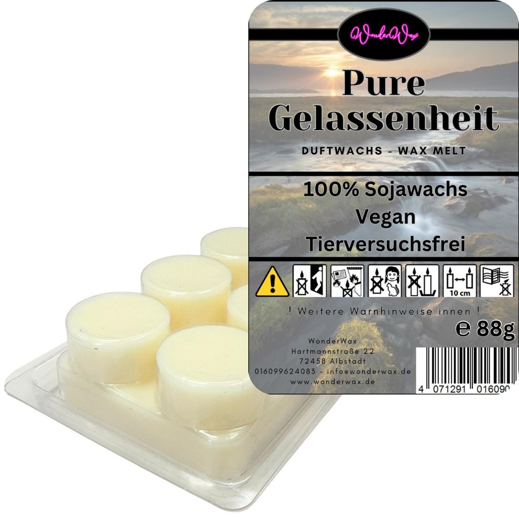 WonderWax Duftwachs Wax Melts für Duftlampe, 6 Kreise Duftmelt Wachsmelt Sojawachs Duftwachs Würfel für Raumdüfte, Wachs Duftöl Winter Indoor ...