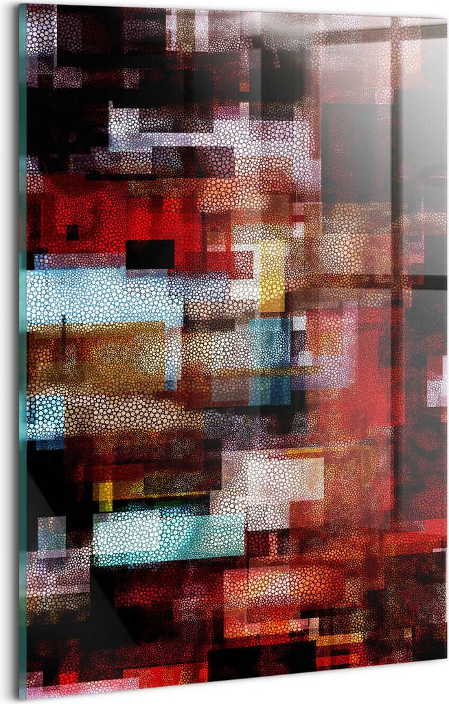 Designer Glasbild - Wandbild - Glas Bild - 20x30 cm - Geometrische Abstraktion