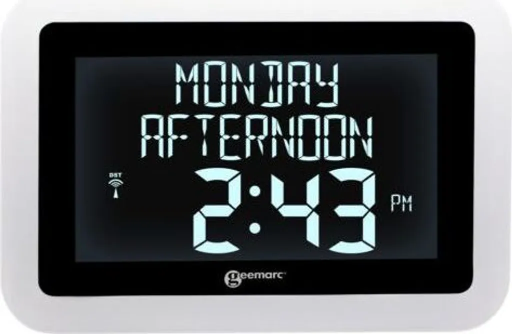 Horloge radio-pilotée VISO15 avec grand écran LCD et rétro-éclairage