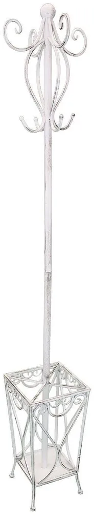 Portemanteau extérieur aluminium anti-rouille blanc 8 crochets robustes