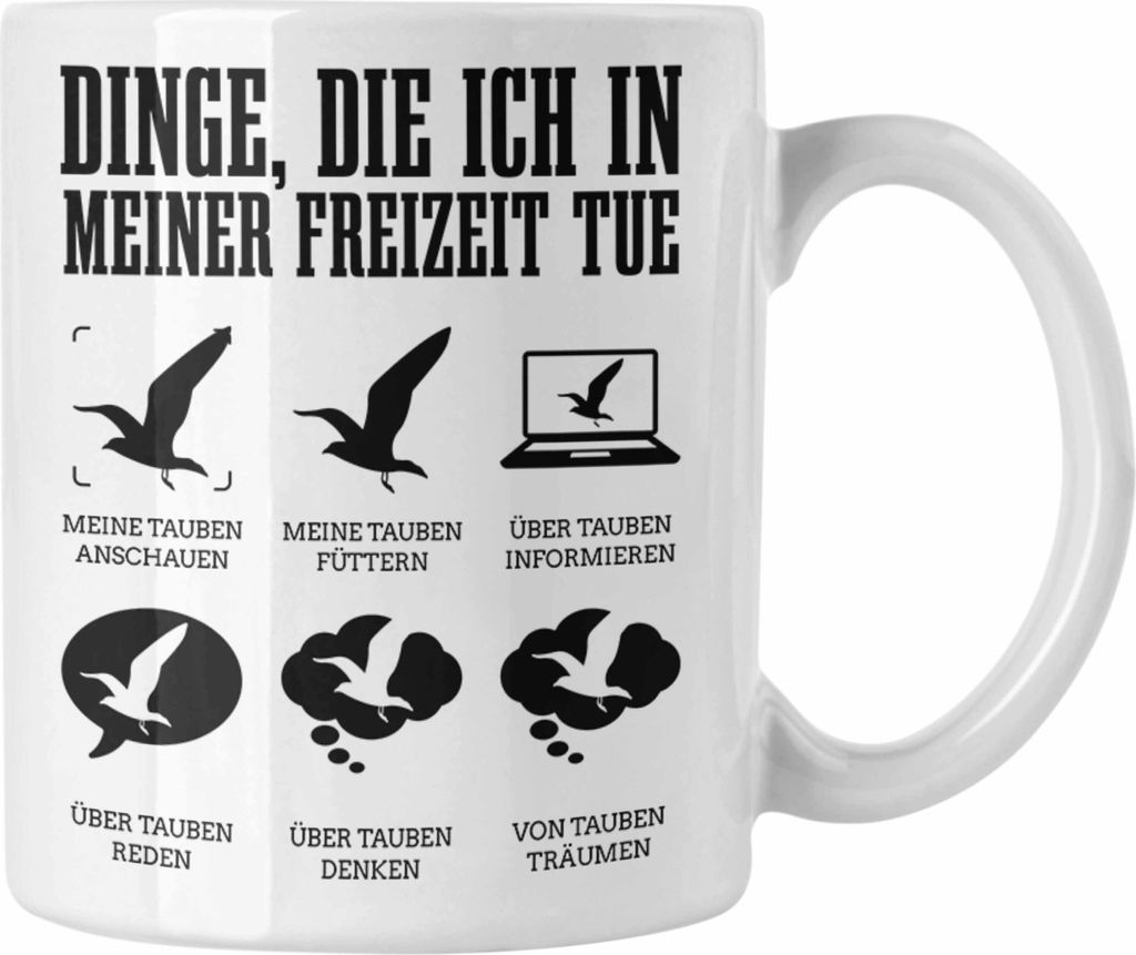 Trendation - Taubenzüchter Taube Geschenk Taubenzucht Geschenkidee Tauben Grafik Taubenflüsterer (Weiß)