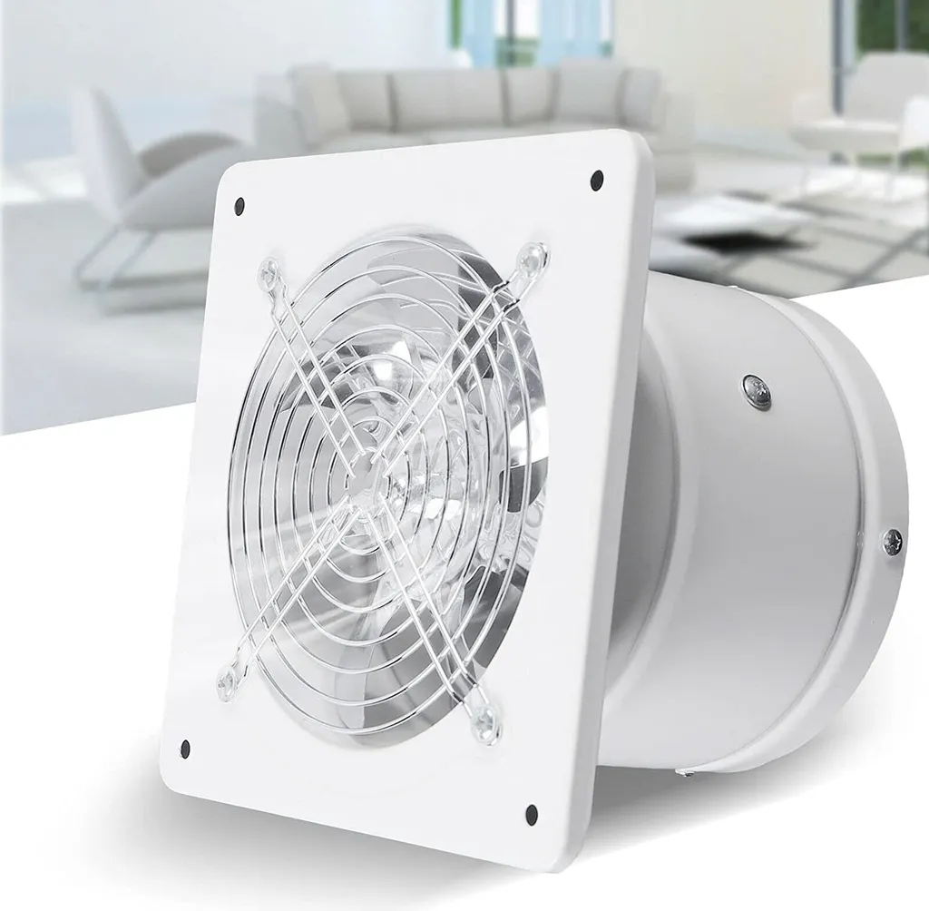 Ventilateur Axial 150mm Blanc en Métal pour Évacuation Air 650 m³/h