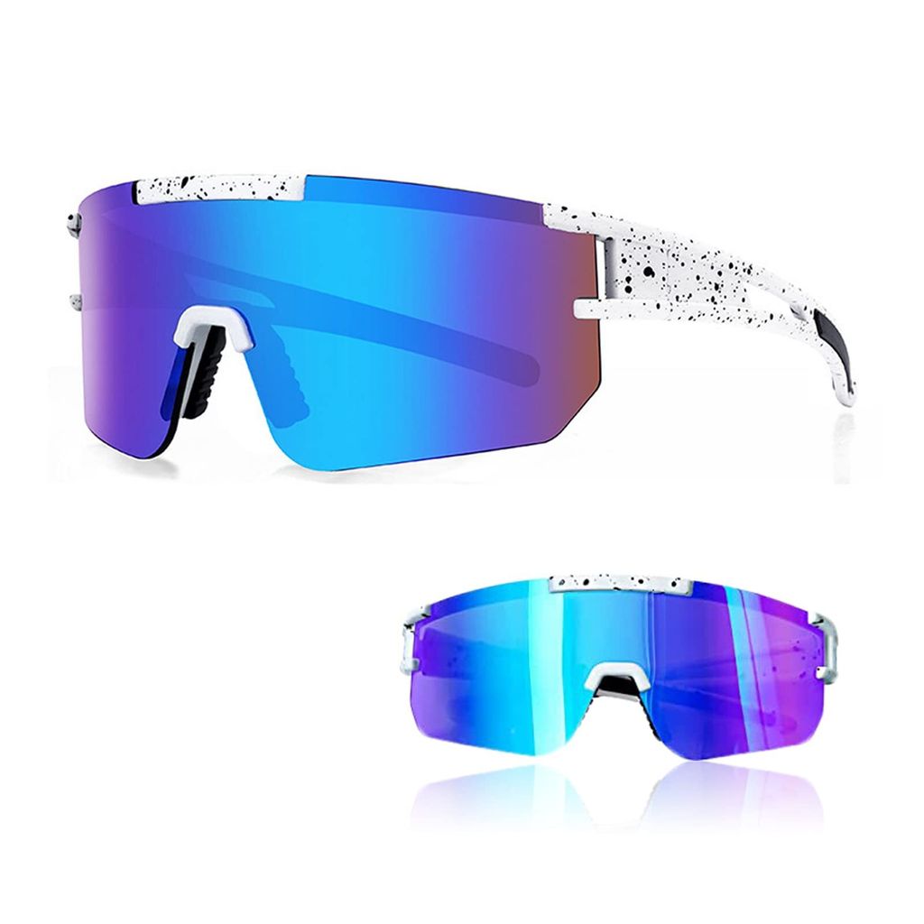 Polarisierte Sportbrille Fahrradbrille Herren Sportsonnenbrillen für Herren Sonnenbrille Fahrrad für Outdoorsport Radfahren Fahren Laufen Golf