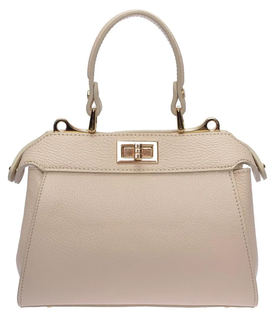 Sac à Main en Cuir Beige Roberta M RM 146 : Finition Premium et Look Luxe