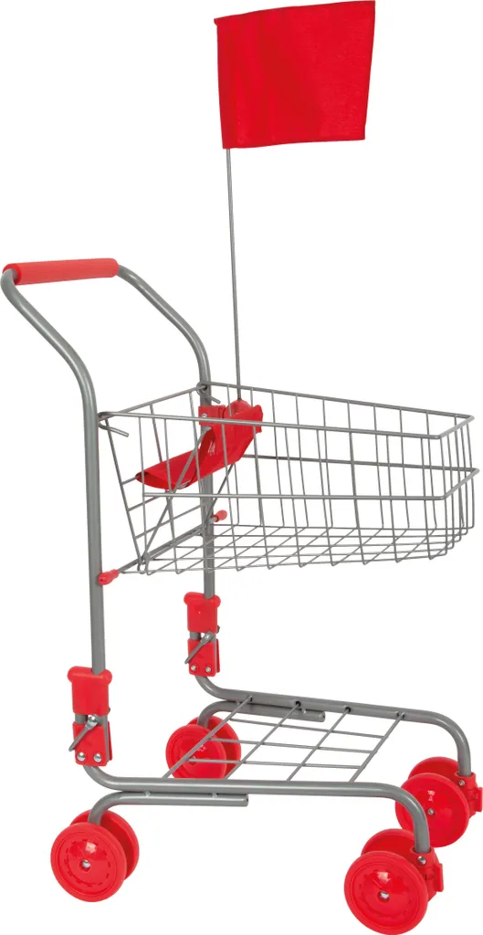 Chariot d'achat argent 2 roues silencieuses et châssis ultra léger