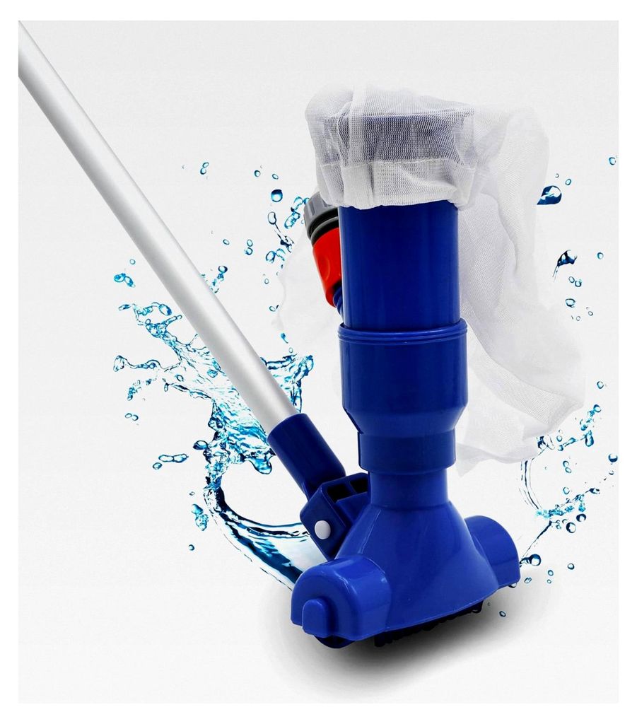 Poolreinigungsbürste für Bodenreinigung mit Teleskopstange. Zubehör für Schwimmbäder, Teiche, Whirlpools und Brunnen.