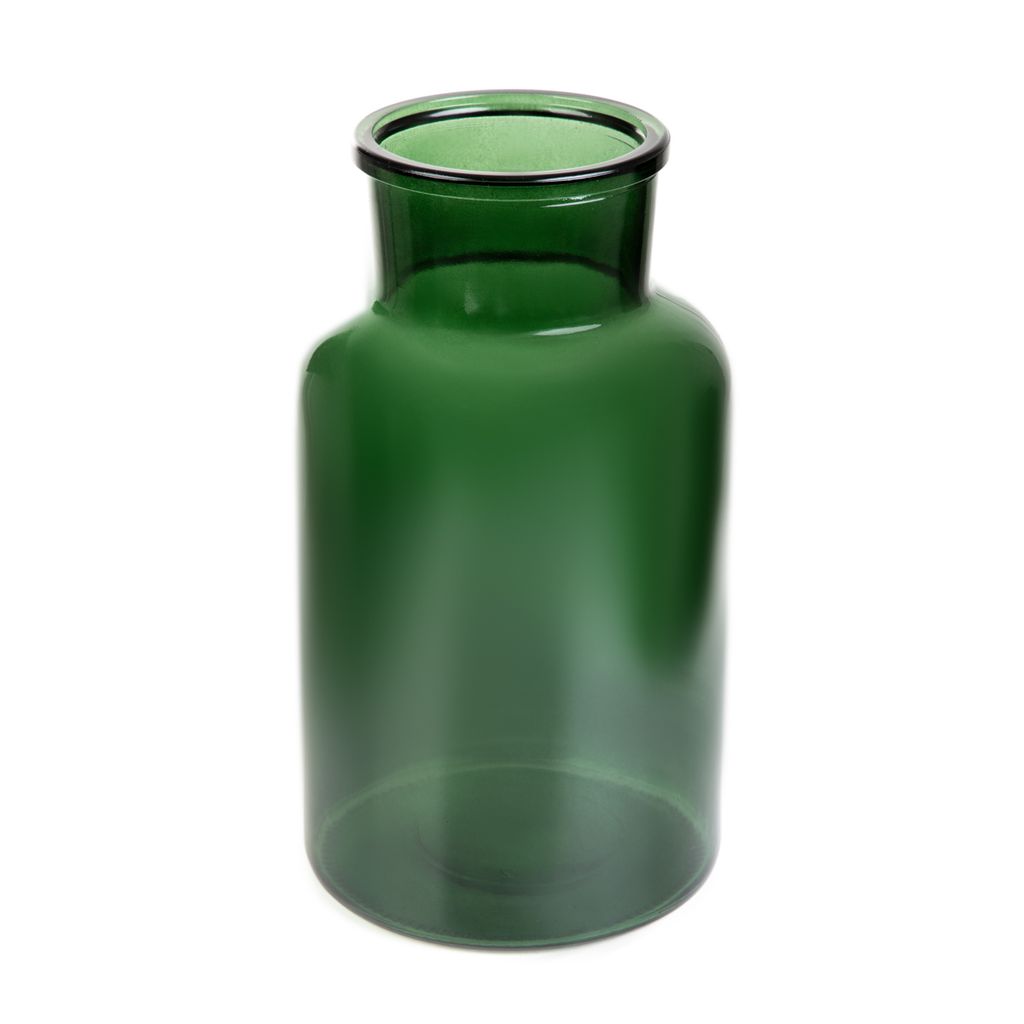 HOMLA TENNO skleněná váza zelená 14,5x14,5x25,5 cm Obrázek produktu 3