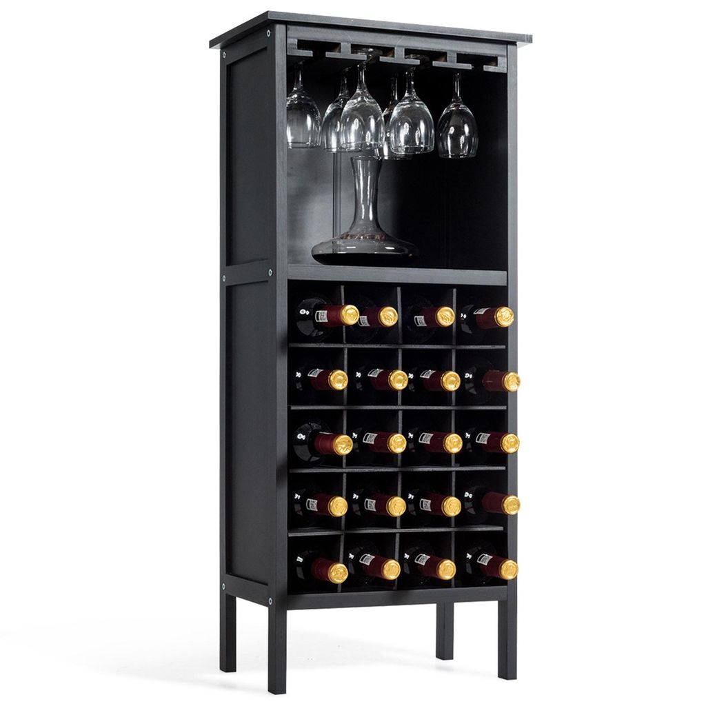 COSTWAY Weinschrank für 20 Flaschen, Weinregal Holz mit Produktbild 