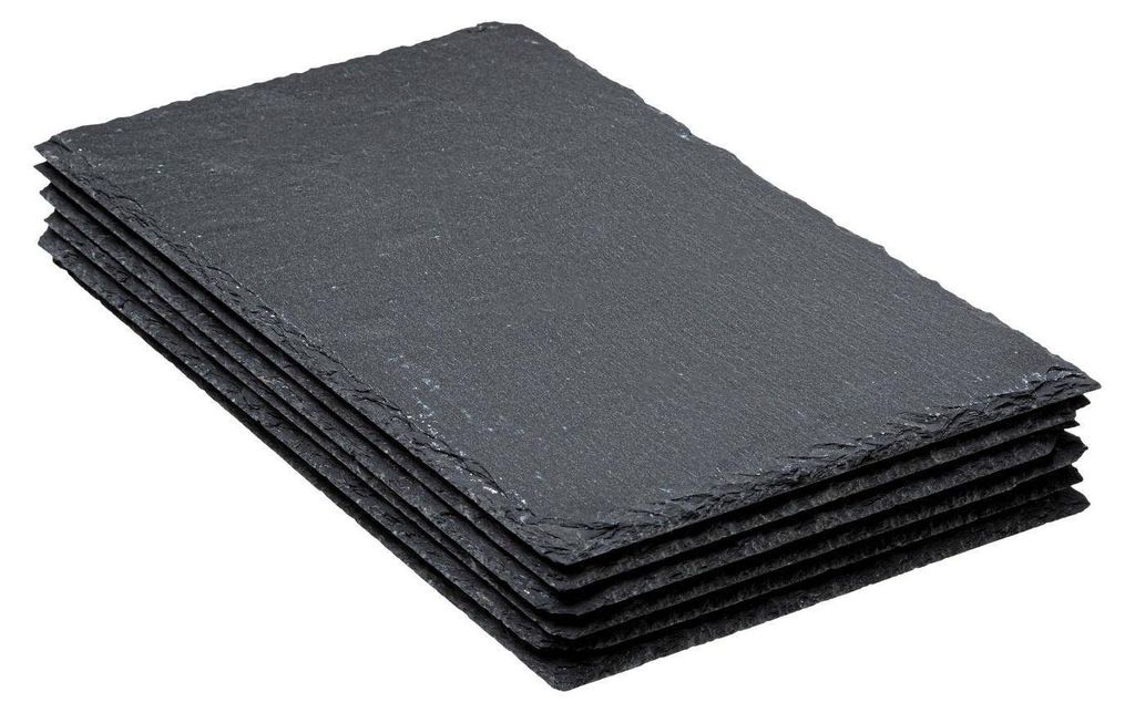 6er Set Schiefertabletts 18x30 schwarz Produktbild 