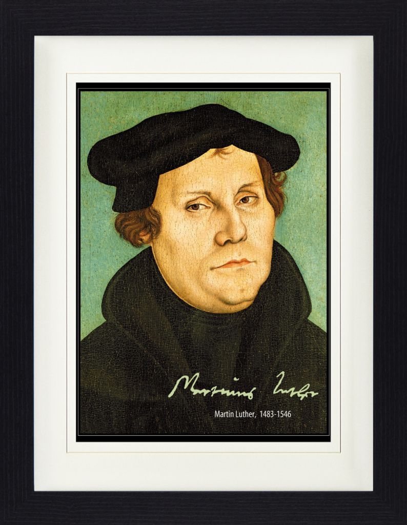 Martin Luther Gerahmtes Bild Mit Edlem Passepartout | Wand-Bilder | Im Bilderrahmen - Portrait, 1529 (40 x 30 cm)